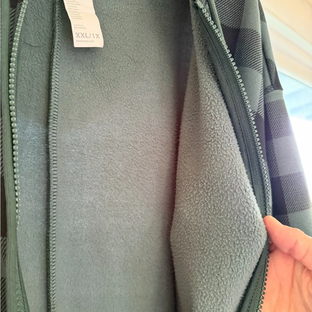 Fabletics Black and Green Checkered Onesie - Picture 3 of 4